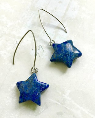 Cercei stelute lapis lazuli