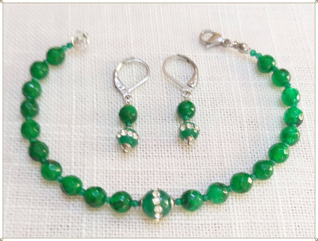 SET- AGATE VERZI FATETATE- 2