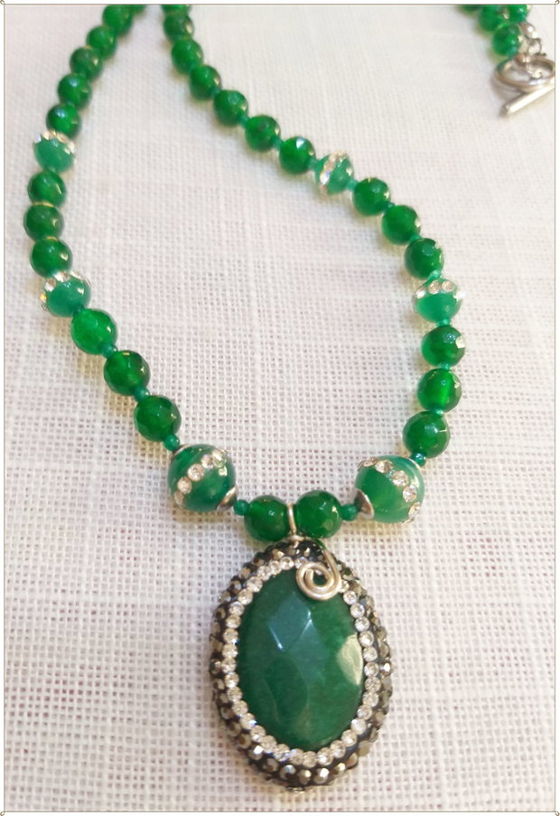 SET- AGATE VERZI FATETATE- 2