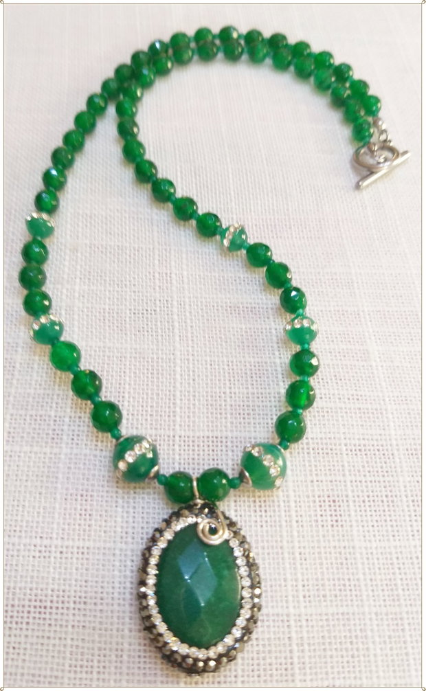 SET- AGATE VERZI FATETATE- 2