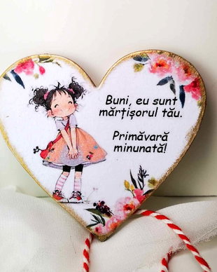 Martisor cu magnet personalizat pentru bunica