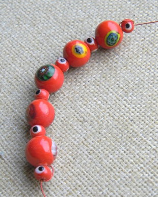 Margele sticla lampwork 11 buc. (M 16)