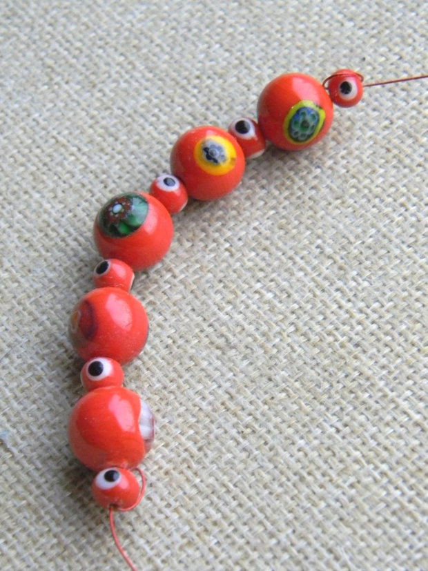Margele sticla lampwork 11 buc. (M 16)
