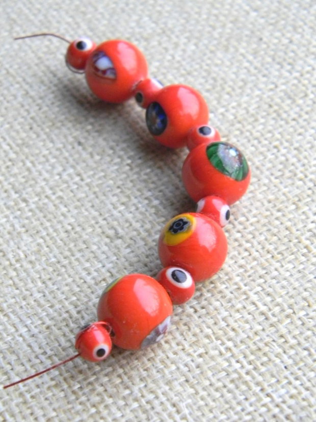 Margele sticla lampwork 11 buc. (M 16)