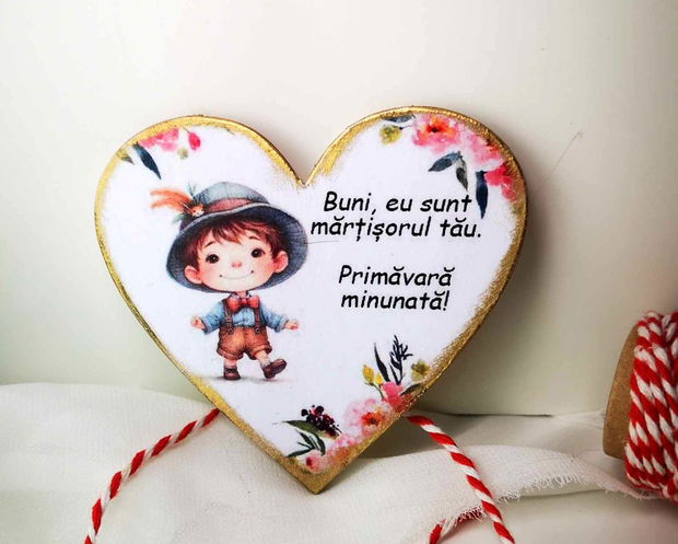 Martisor tip magnet, personalizat pentru bunica