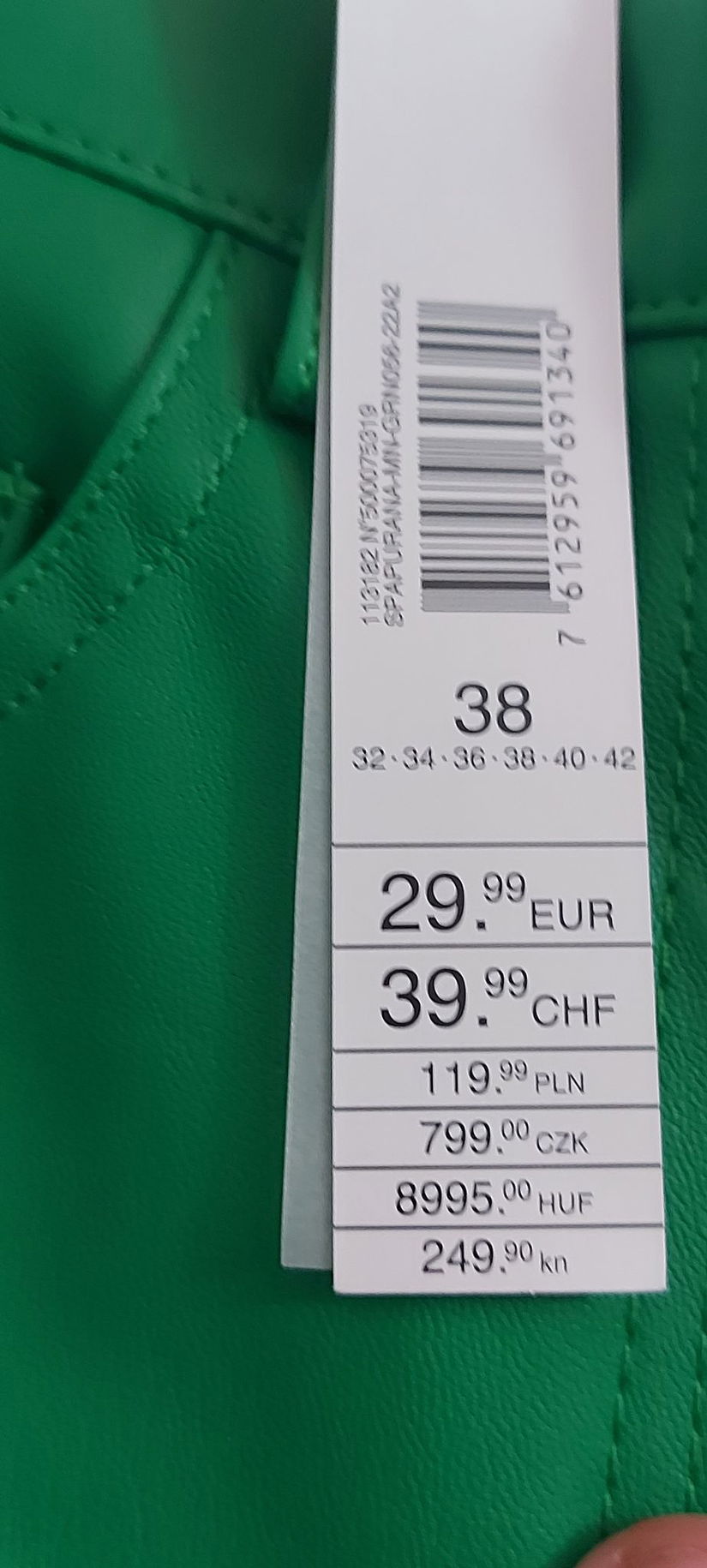 PANTALON VERDE DIN PIELE ECOLOGICA TALLI WEIJL