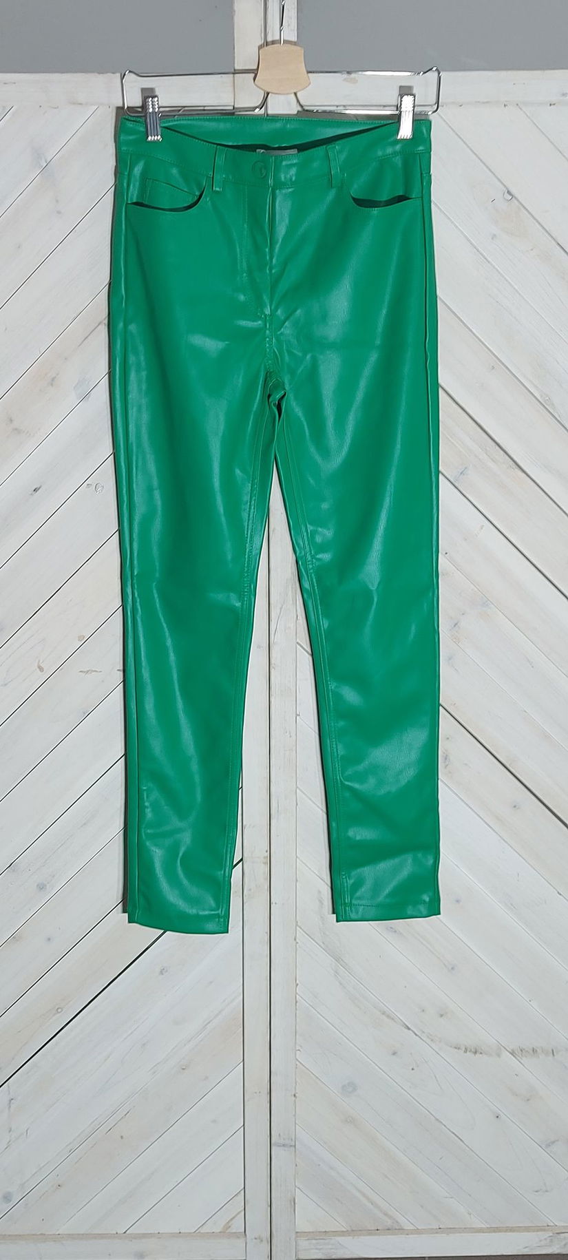 PANTALON VERDE DIN PIELE ECOLOGICA TALLI WEIJL