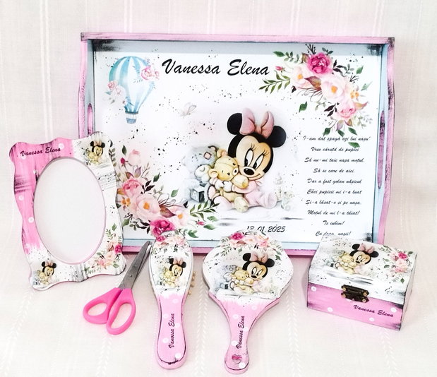 Tavita/set de mot fetita, baby Minnie, vintage