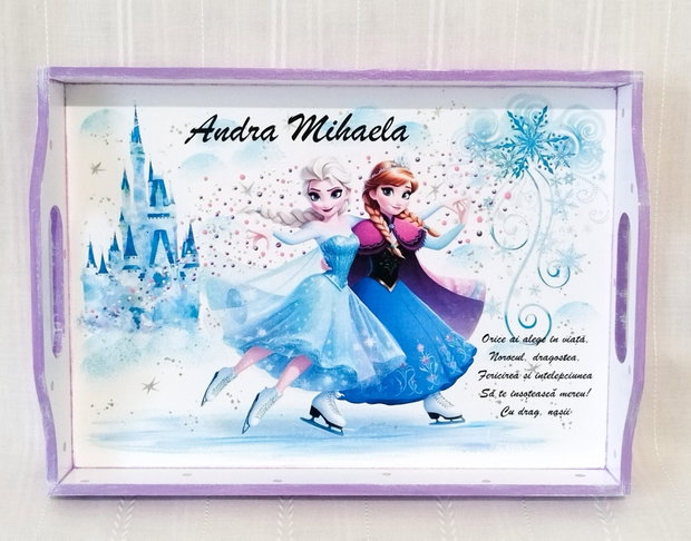 Tavita de mot fetita cu prințesele din Frozen