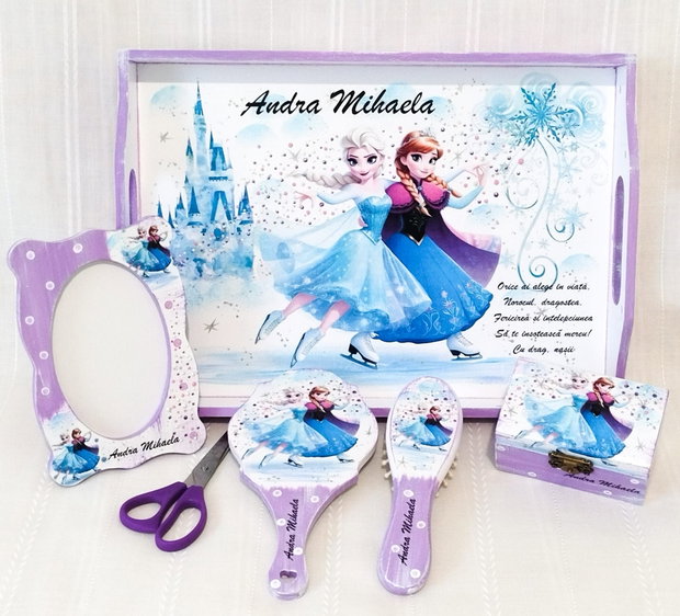 Tavita de mot fetita cu prințesele din Frozen