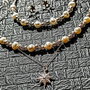 Set argint perle naturale de cultura charm stea lant argint colier bratara si cercei argint tija cadou -- Transport gratuit