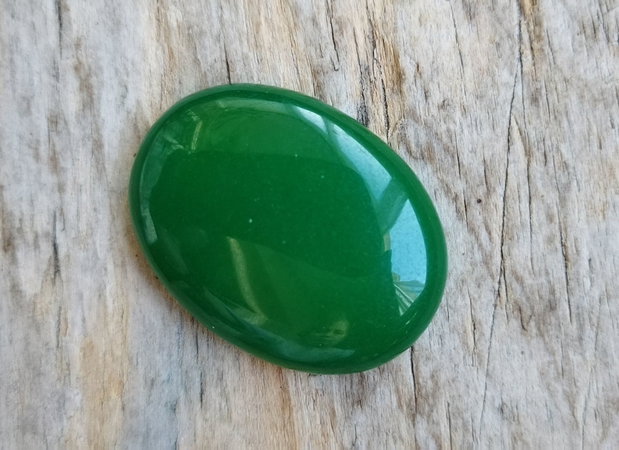 Cabochon jad verde, 40x30 mm