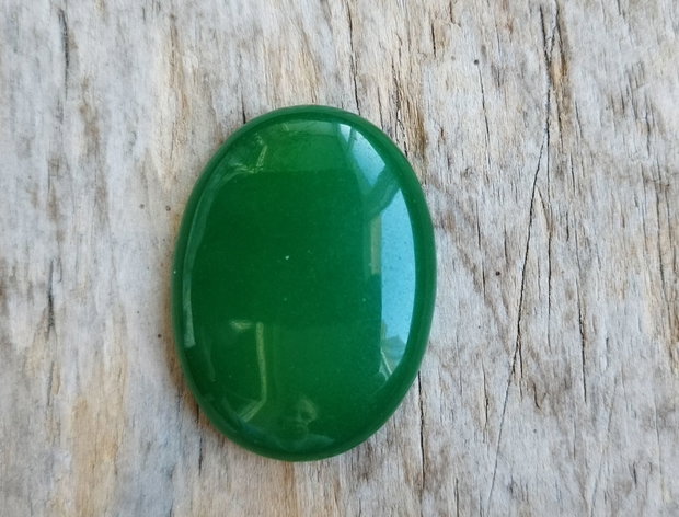 Cabochon jad verde, 40x30 mm