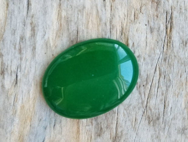 Cabochon jad verde, 40x30 mm