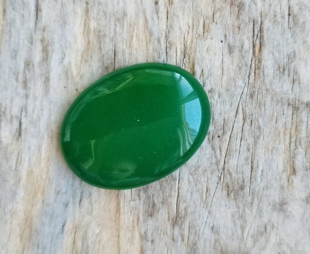 Cabochon jad verde, 40x30 mm