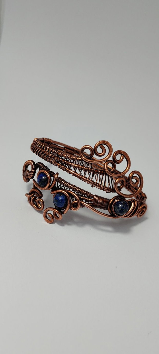 Bratara unicat,bratara din cupru,bratara cu lapis lazuli,bratara reglabila.