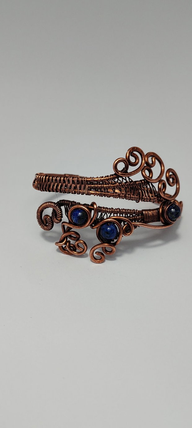 Bratara unicat,bratara din cupru,bratara cu lapis lazuli,bratara reglabila.