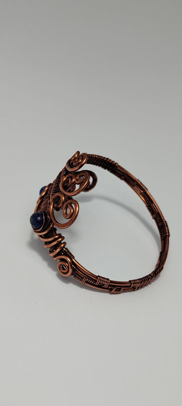 Bratara unicat,bratara din cupru,bratara cu lapis lazuli,bratara reglabila.