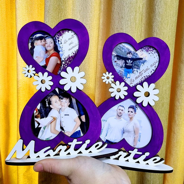 Cadou personalizat 8 Martie - mesaj si poze