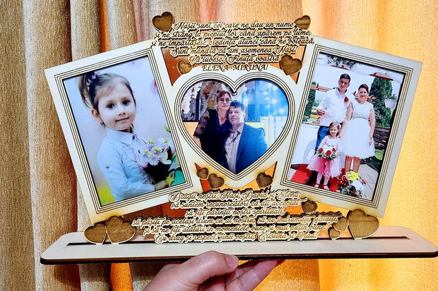 Rama foto personalizata - Mesaj Gravat