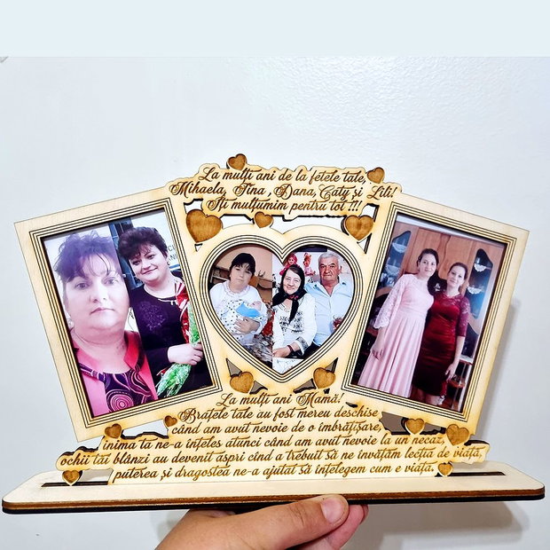 Rama foto personalizata - Mesaj Gravat