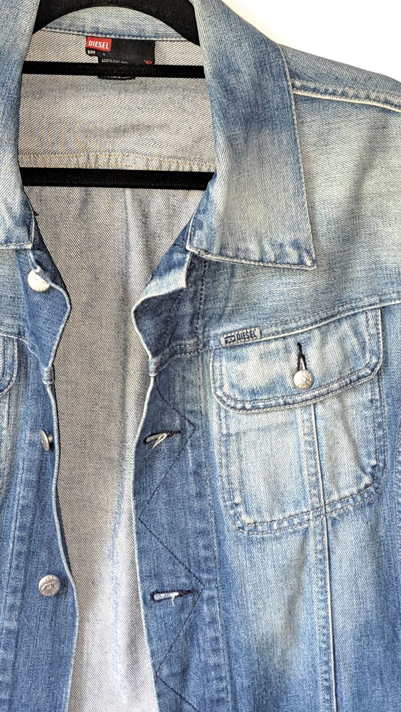 Diesel geaca de blugi denim albastru