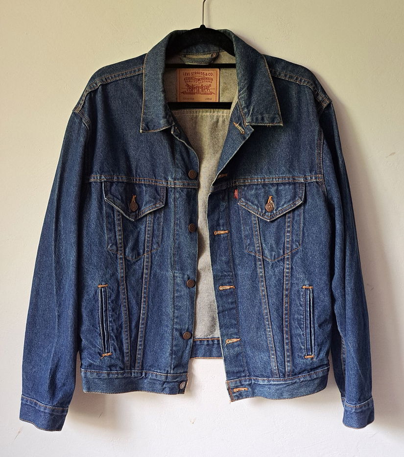 Levis geaca de blugi albastru denim