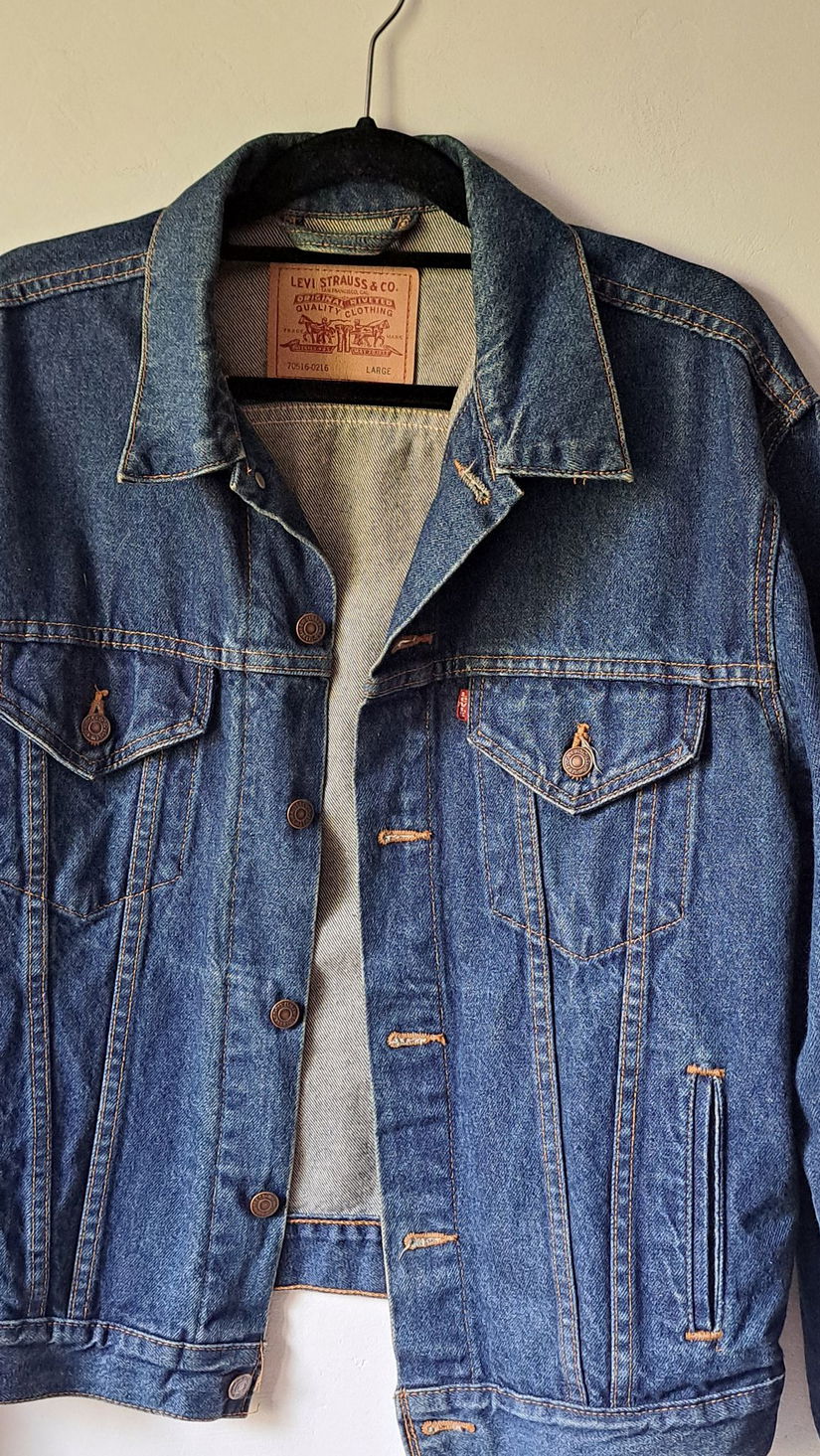 Levis geaca de blugi albastru denim