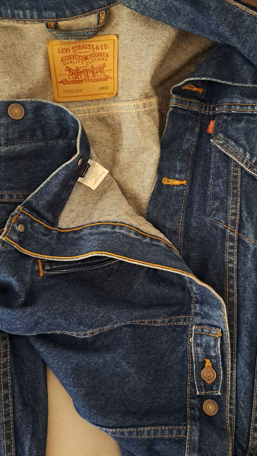 Levis geaca de blugi albastru denim