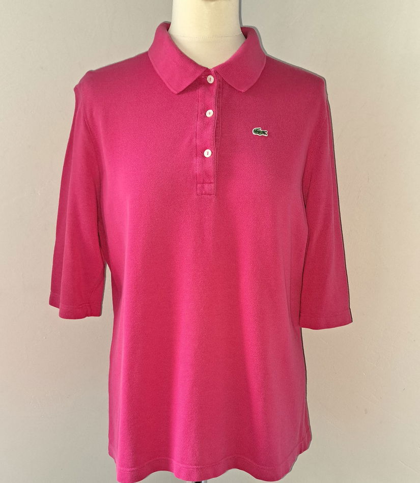 Lacoste bluza roz polo