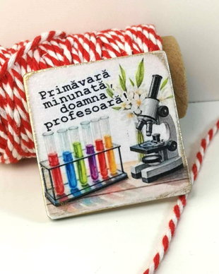 Martisor personalizat profesoara chimie/ biologie