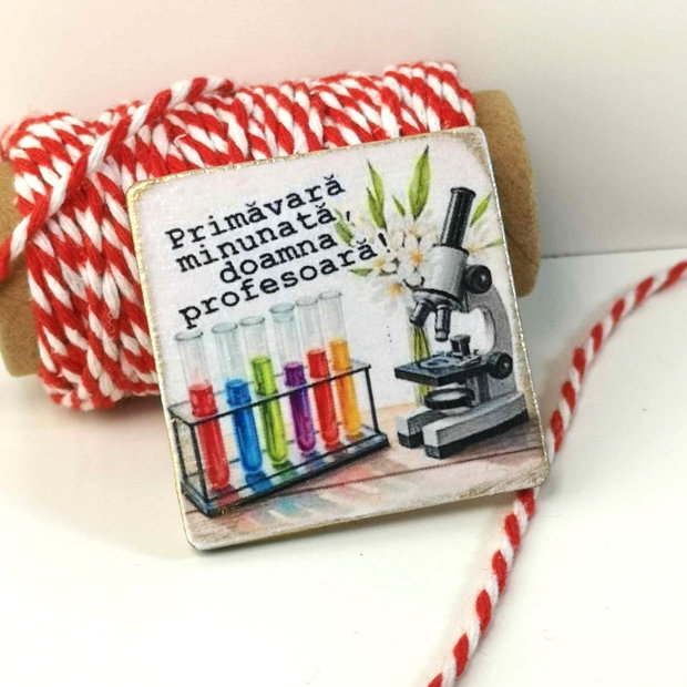 Martisor personalizat profesoara chimie/ biologie