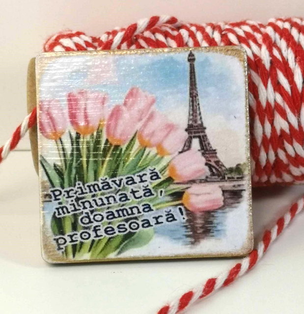 Martisor personalizat profesoara franceza