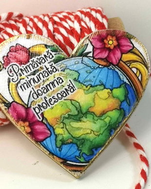 Martisor personalizat profesoara geografie