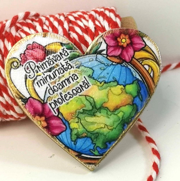 Martisor personalizat profesoara geografie