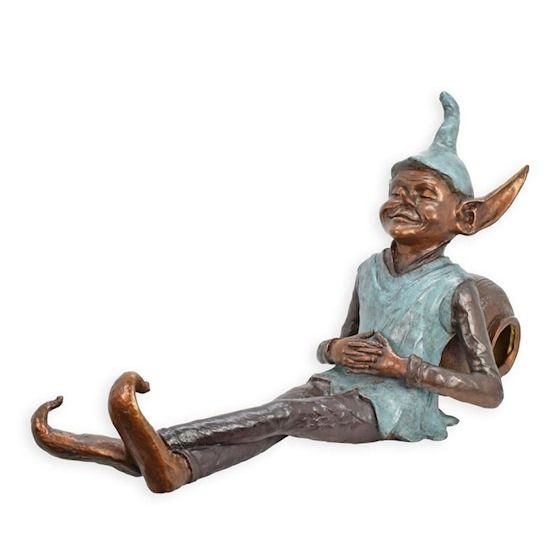 Goblin sezand-statueta din bronz pictat