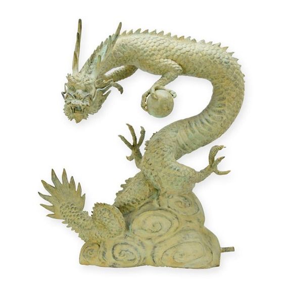 Dragon chinzesc- statueta fantana din bronz masiv