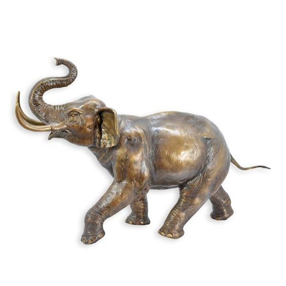 Elefant-statueta din bronz masiv