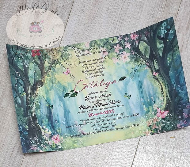 Invitatie botez Padure fermecata