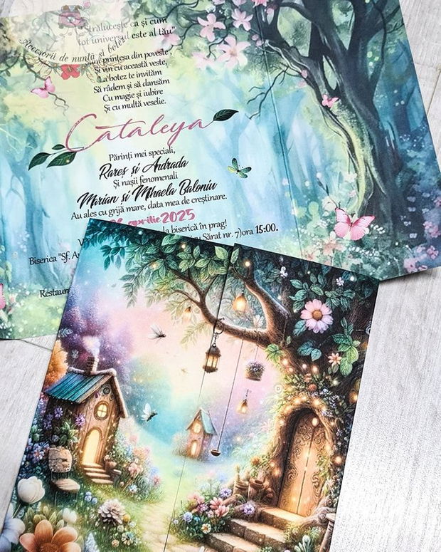 Invitatie botez Padure fermecata