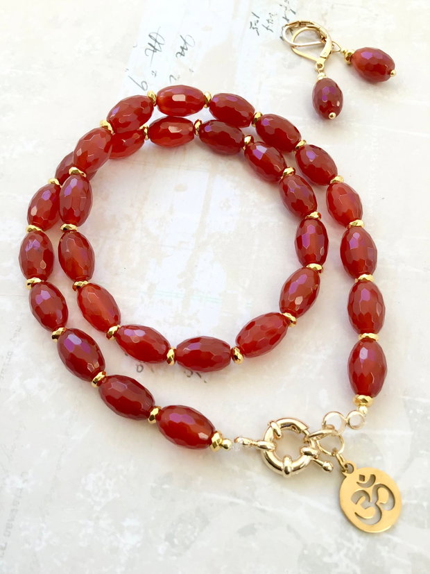 Colier CHOKER carneol