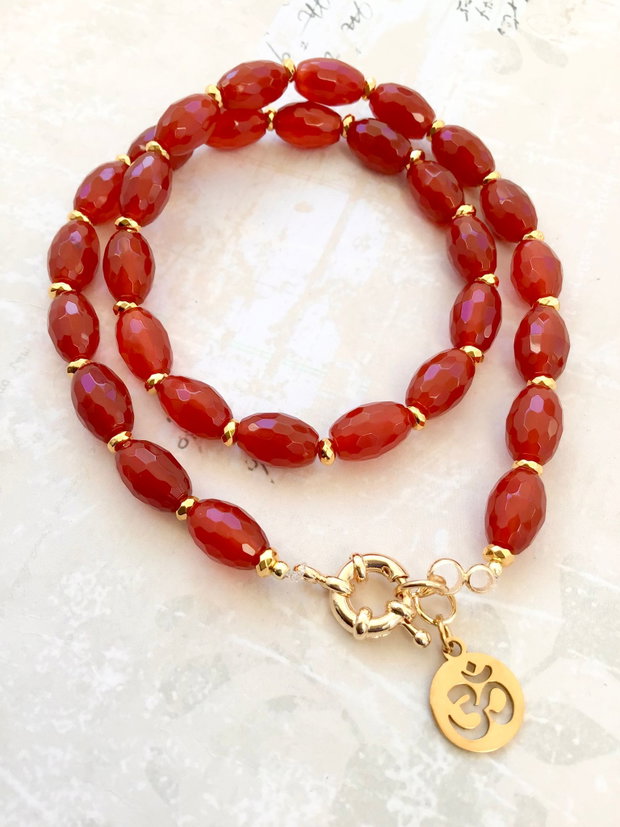 Colier CHOKER carneol