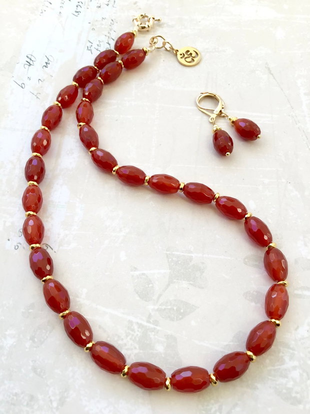 Colier CHOKER carneol