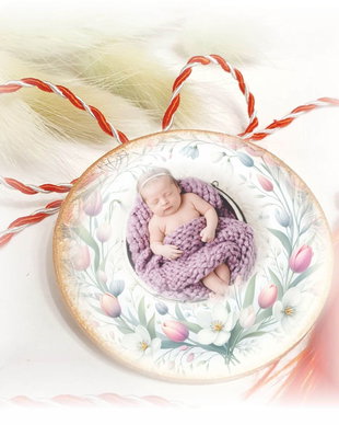 Martisor personalizat cu poza / Primul meu martisor, model 2