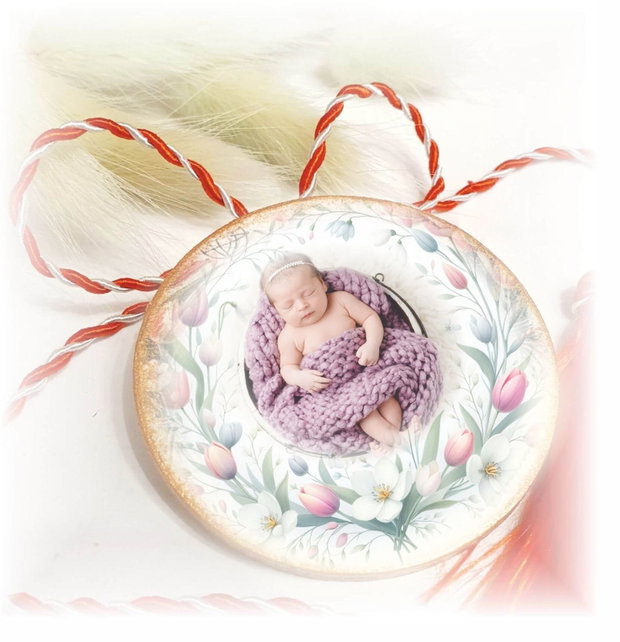 Martisor personalizat cu poza / Primul meu martisor, model 2