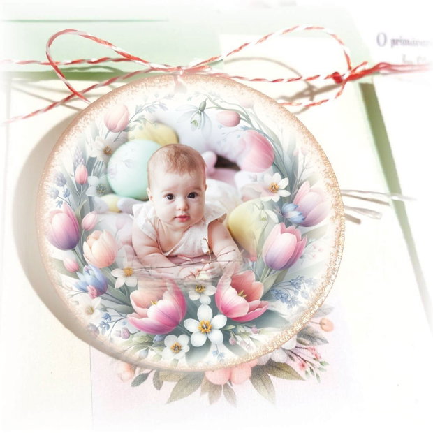 Martisor personalizat cu poza / Primul meu martisor, model 1