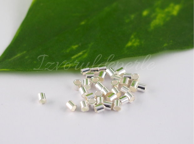 Crimp argint 925, 2.2x2.2mm (1)