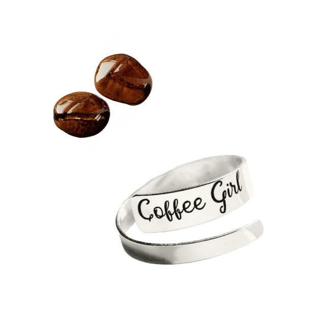 Cercei din argint cu boabe de cafea COFFEE LOVER