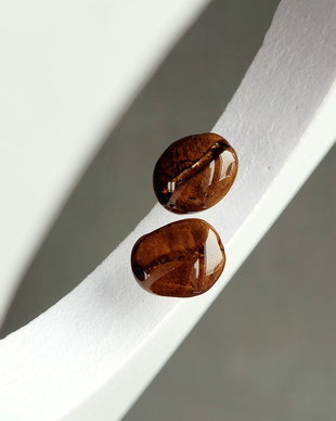 Cercei din argint cu boabe de cafea COFFEE LOVER