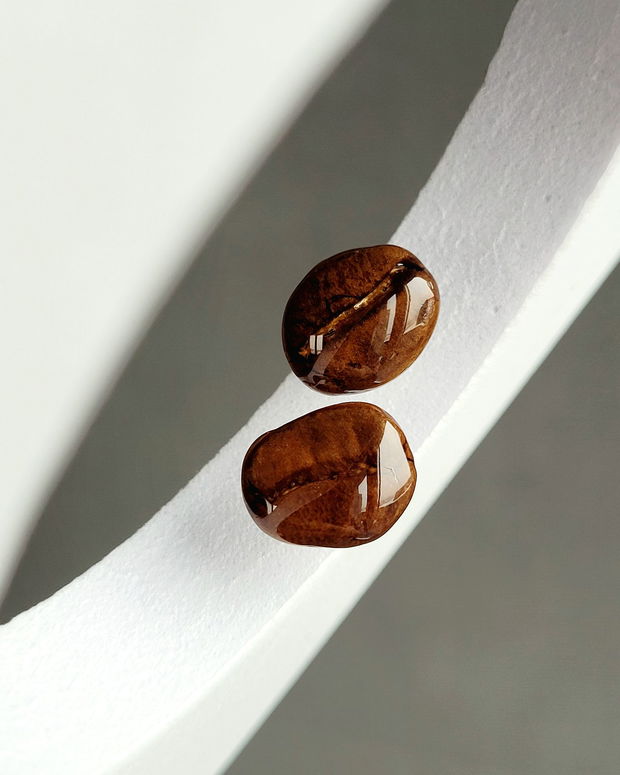 Cercei din argint cu boabe de cafea COFFEE LOVER